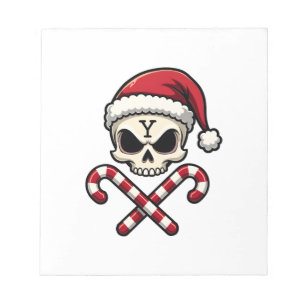 Candy Cane Crew Totenkopf Weihnachten 2025 Lustig Notizblock