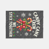 Candy Cane Crew We Stick Together Christmas Costum Fleecedecke (Vorderseite (Horizontal))