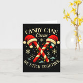 Candy Cane Crew We Stick Together Christmas Costum Karte (Gelbe Blume)