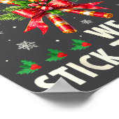 Candy Cane Crew We Stick Together Christmas Costum Poster (Ecke)