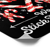 Candy Cane Crew We Stick Together Christmas Costum Poster (Ecke)