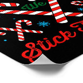 Candy Cane Crew We Stick Together Christmas Costum Poster (Ecke)