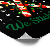 Candy Cane Crew We Stick Together Christmas Costum Poster (Ecke)