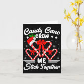 Candy Cane Crew We Stick Together Christmas Xmas M Karte (Gelbe Blume)