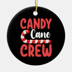 Candy Cane Crew Weihnachten Familienurlaub Pajamas Keramik Ornament
