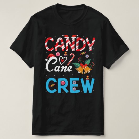 Candy Cane Crew Weihnachten Weihnachten Weihnachte T-Shirt (Design vorne)