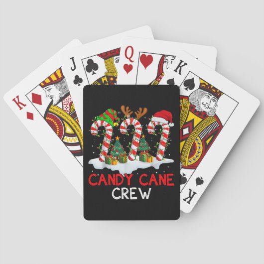 Candy Cane Crew Weihnachten Weihnachten Weihnachts Spielkarten (Rückseite)