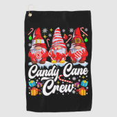 Candy Cane Crew Weihnachts Candy Lover Gnome Golfhandtuch (Vorderseite)