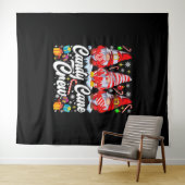 Candy Cane Crew Weihnachts Candy Lover Gnome Wandteppich (Beispiel (Horizontal))