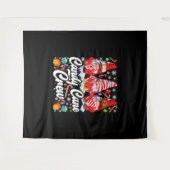 Candy Cane Crew Weihnachts Candy Lover Gnome Wandteppich (Vorderseite (Horizontal))