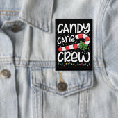 Candy Cane Crew Weihnachtsfeiertag Weihnachten Wei Button (Insitu)