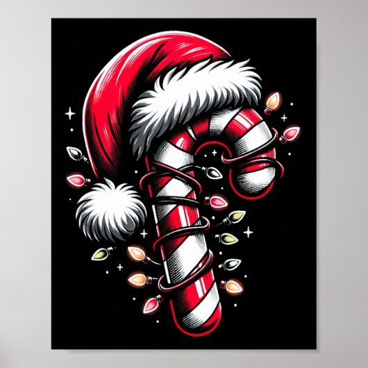 Candy Cane Crew Weihnachtsleuchten Familie Matchin Poster (Vorne)