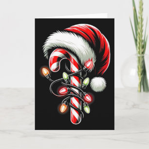 Candy Cane Crew Weihnachtslichter Familie Passende Karte