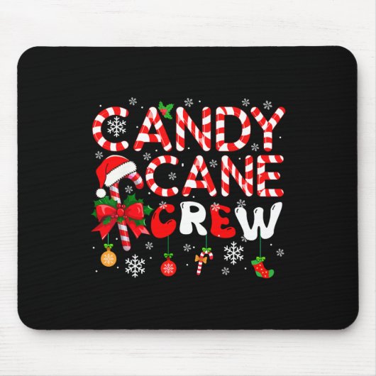 Candy Cane Crew Weihnachtsmann Weihnachtskostüm Sü Mousepad (Vorne)