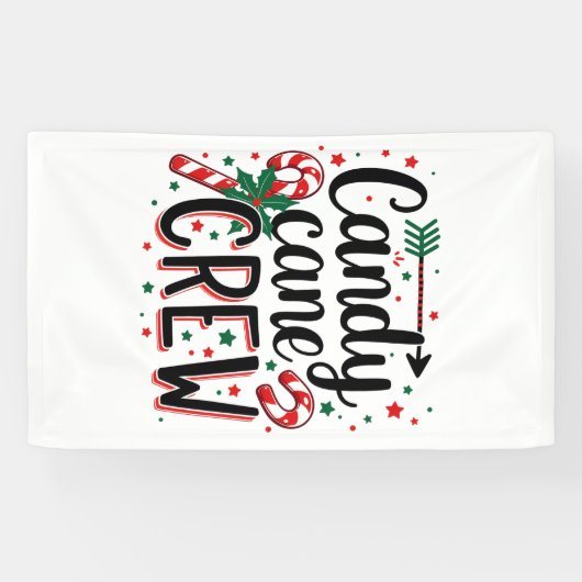 Candy Cane Crew Weihnachtssnack Matching Cousins Banner (Horizontal)