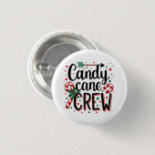 Candy Cane Crew Weihnachtssnack Matching Cousins Button (Vorne & Hinten)