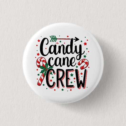 Candy Cane Crew Weihnachtssnack Matching Cousins Button (Vorderseite)