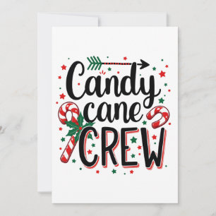 Candy Cane Crew Weihnachtssnack Matching Cousins Einladung