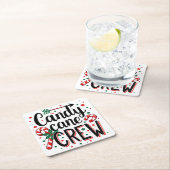 Candy Cane Crew Weihnachtssnack Matching Cousins Rechteckiger Pappuntersetzer (Vor Ort)