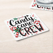 Candy Cane Crew Weihnachtssnack Matching Cousins Rechteckiger Pappuntersetzer (angewinkelt)