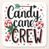 Candy Cane Crew Weihnachtssnack Matching Cousins Rechteckiger Pappuntersetzer (Vorderseite)