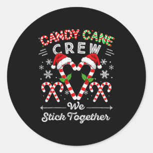 Candy Cane Crew Wir halten zusammen Weihnachten Xm Runder Aufkleber