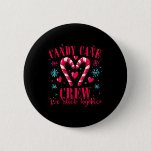 Candy Cane Crew Wir halten zusammen Weihnachtskost Button