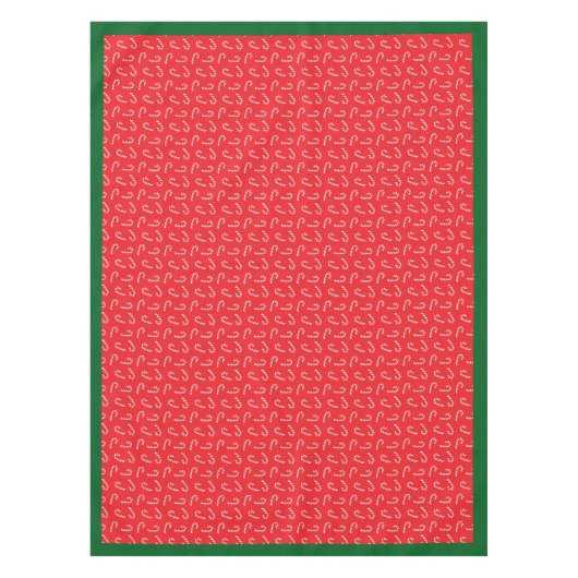 Candy Cane Custom Cotton Tablecloth, 52"x70" Tischdecke (Vorderseite)