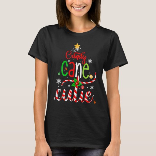 Candy Cane Cutie Christmas Boys Girls Kids Xmas P T-Shirt (Vorderseite)