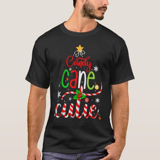 Candy Cane Cutie  Christmas Boys Girls Kids Xmas P T-Shirt (Vorderseite)