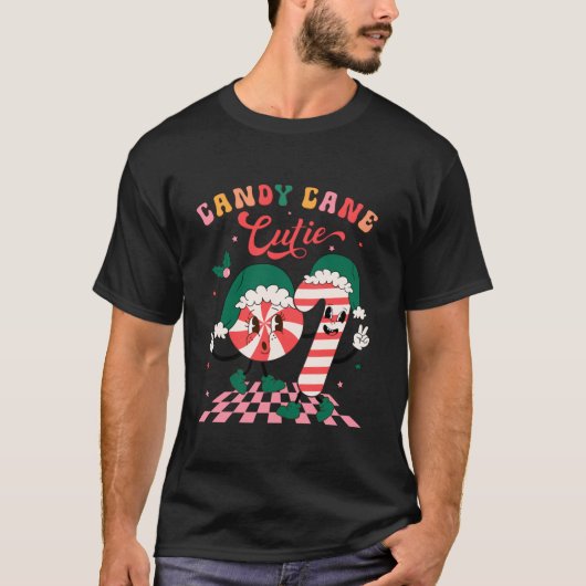 Candy Cane Cutie Funny Candy Cane Crew Xmas Candy T-Shirt (Vorderseite)