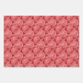 Candy Cane Delight Classic Peppermint Drehung Desi Geschenkpapier Set (Vorderseite 3)