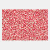 Candy Cane Delight Classic Peppermint Drehung Desi Geschenkpapier Set (Vorderseite)