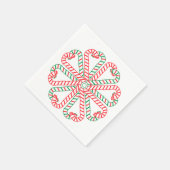 Candy Cane Design Napkin Serviette (Ecke)