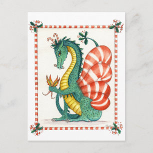 Candy Cane Dragon - Postkarte
