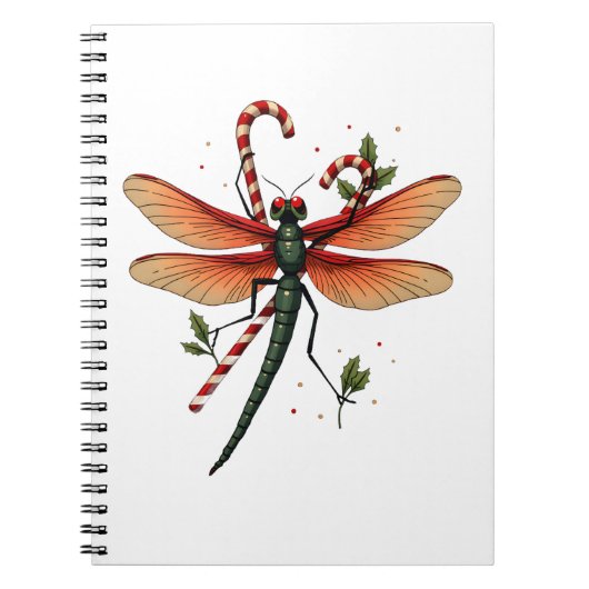 Candy Cane Dragonfly Notizblock (Vorderseite)