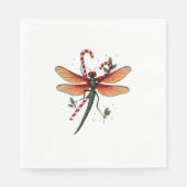 Candy Cane Dragonfly Serviette (Vorderseite)