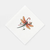 Candy Cane Dragonfly Serviette (Ecke)