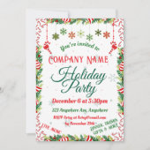 Candy Cane Drehung Einladung (Vorderseite)