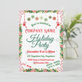 Candy Cane Drehung Einladung (Stehend Vorderseite)