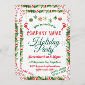 Candy Cane Drehung Einladung (Vorne/Hinten)