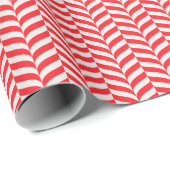 Candy Cane Drehung Geometric Retro Zickzack Muster Geschenkpapier (Rolleneckpunkt)