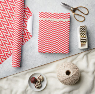 Candy Cane Drehung Geometric Retro Zickzack Muster Geschenkpapier