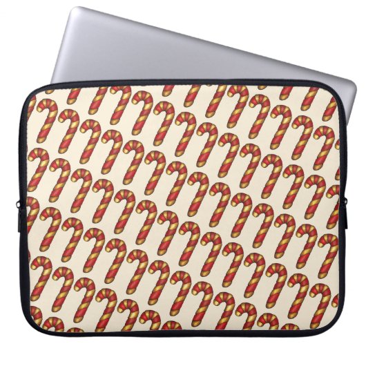 Candy Cane Drehung Weihnachtsgebäck Laptopschutzhülle (Vorderseite)