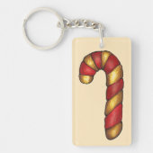 Candy Cane Drehung Weihnachtsgebäck Schlüsselanhänger (Vorderseite)