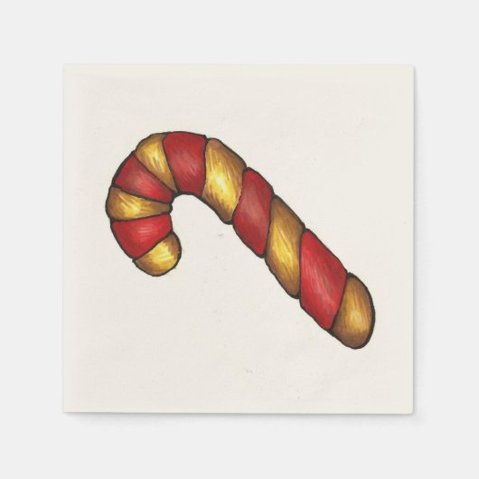 Candy Cane Drehung Weihnachtsgebäck Serviette (Vorderseite)