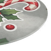 Candy Cane Duo With Holly And Berries Schneidebrett (Ecke)