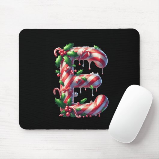 Candy Cane E Christmas Holly Delight Tank Top Mousepad (Mit Mouse)