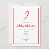 Candy Cane Einladung (Vorderseite)