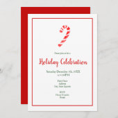 Candy Cane Einladung (Vorne/Hinten)